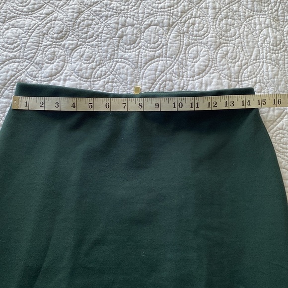 Philosophy Skirt Green Knee Length Stretch Pencil Gold Zipped Closure - Picture 8 of 10